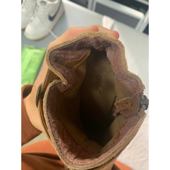 Bjørndal AMY Fur Lined Brown Suede Wedge Ankle Booties — Size 9 - Picture 6 of 6